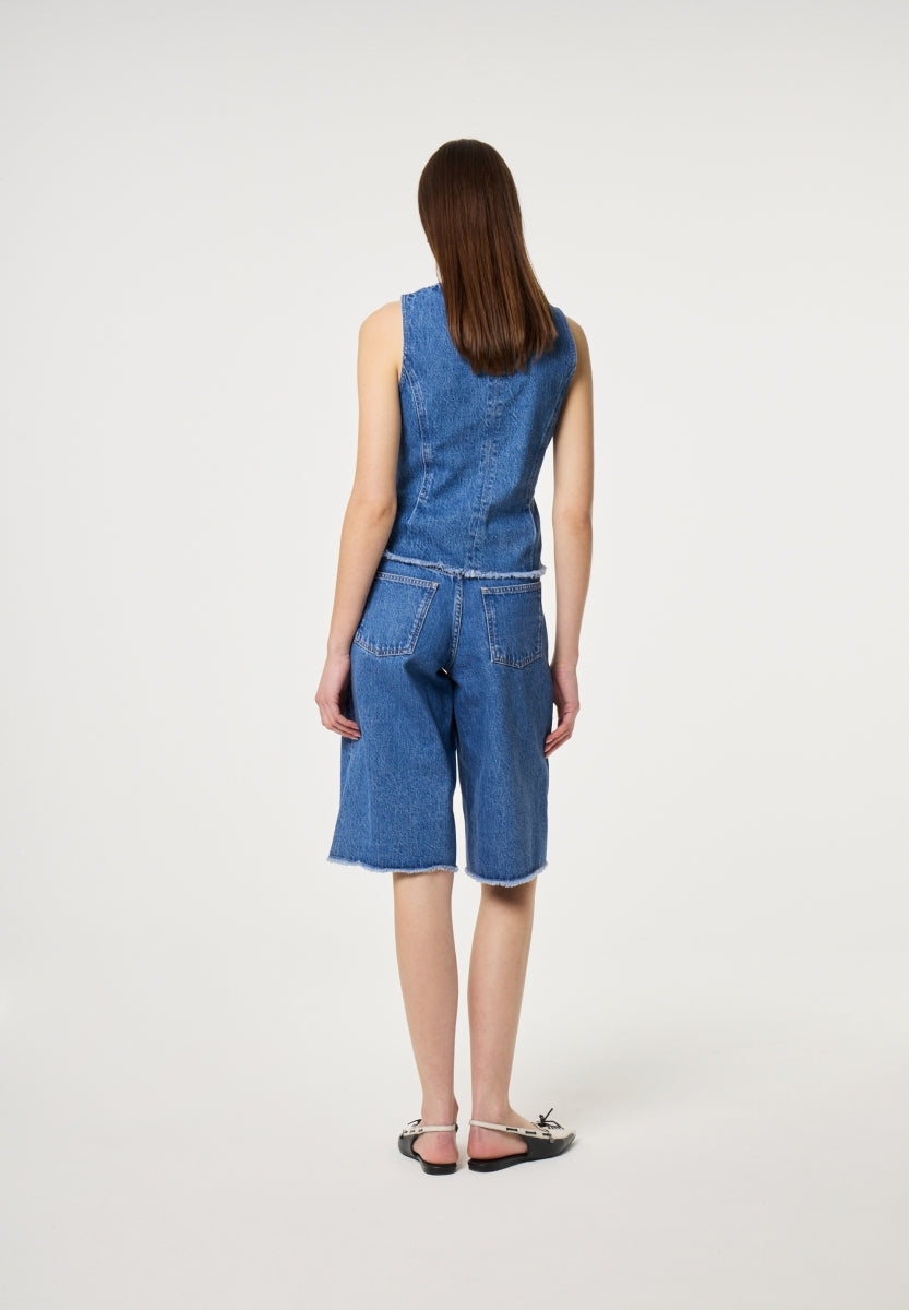 FABIENNE CHAPOT - LUCY WIDE JORTS FADED LIGHT BLUE