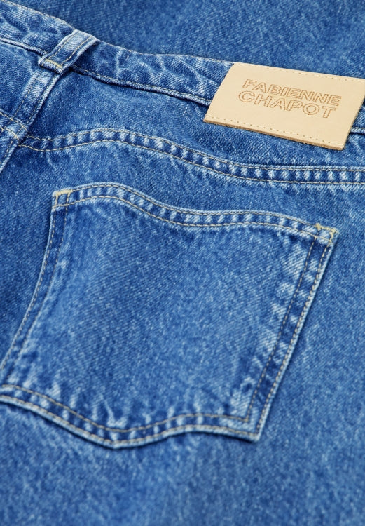 FABIENNE CHAPOT - LUCY WIDE JORTS FADED LIGHT BLUE
