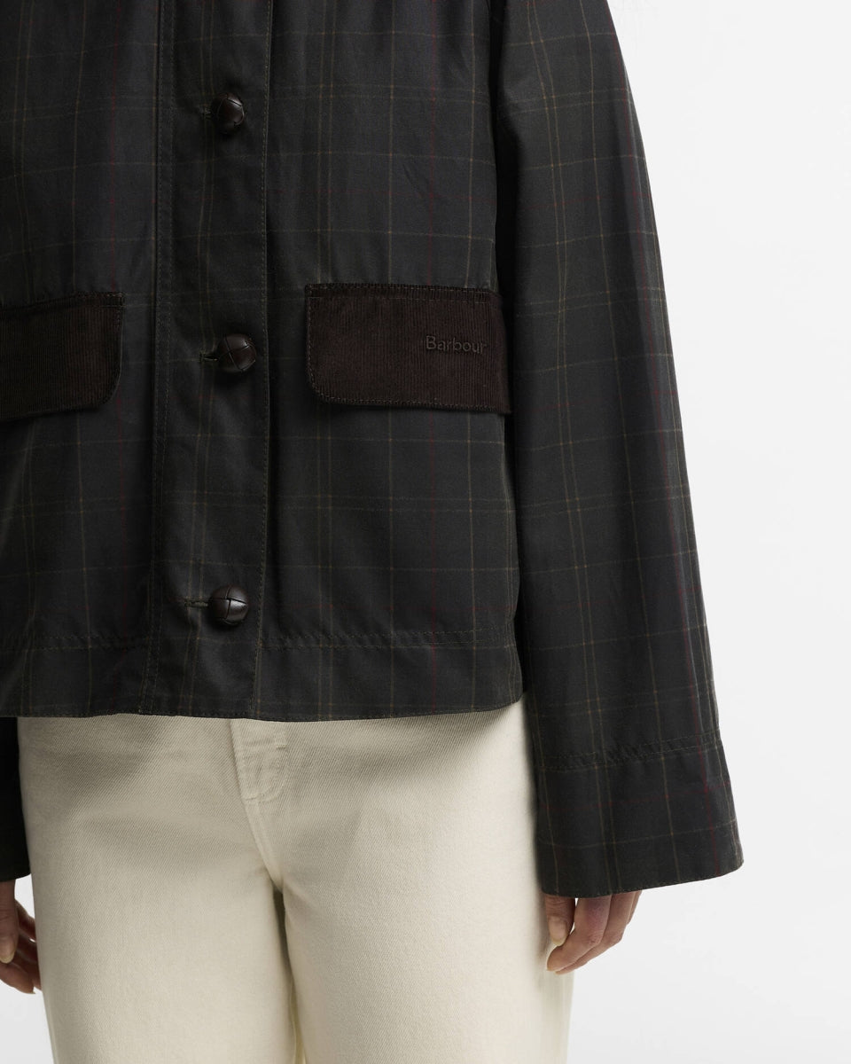 BARBOUR - LWX1589OL71 CLASSIC TARTAN ADINA CHECKED WAX JACKET