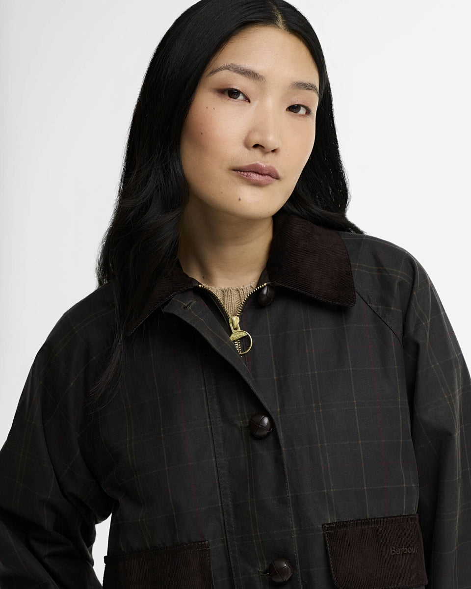 BARBOUR - LWX1589OL71 CLASSIC TARTAN ADINA CHECKED WAX JACKET