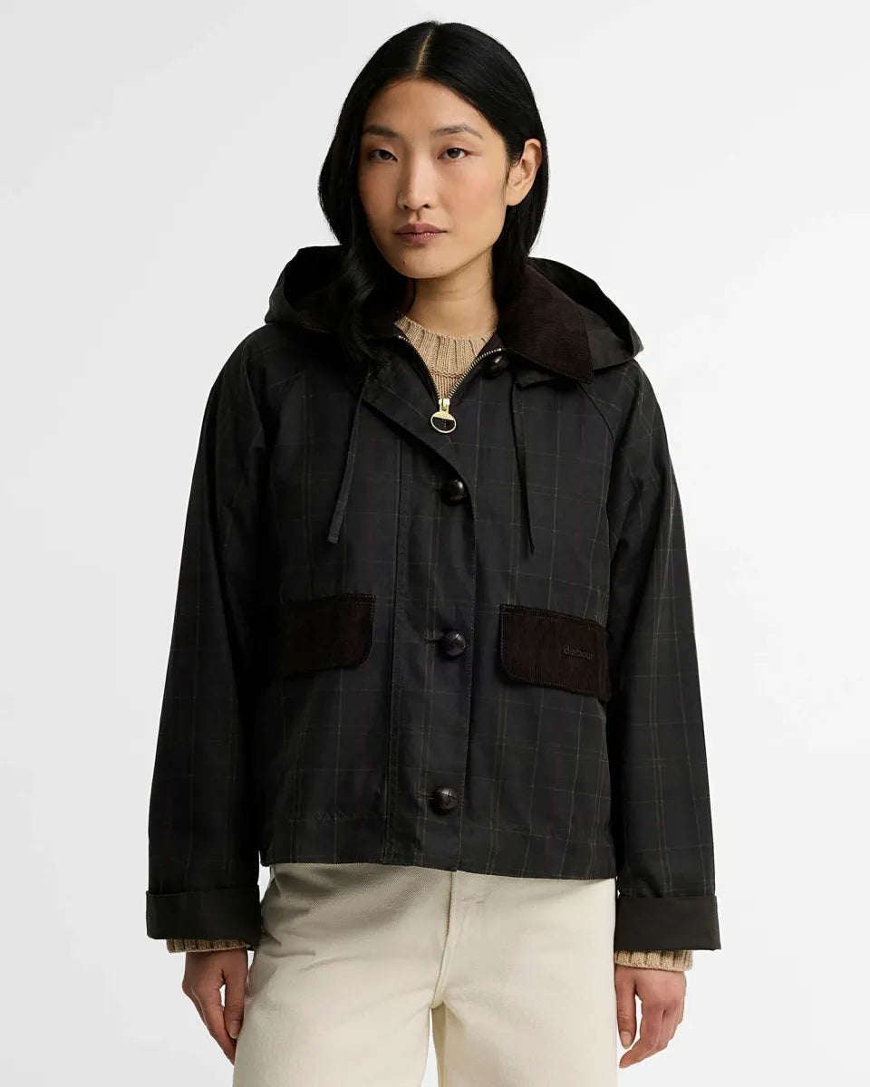 BARBOUR - LWX1589OL71 CLASSIC TARTAN ADINA CHECKED WAX JACKET
