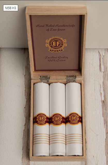 ETEX - HERENZAKDOEKEN HOUTEN DOOS M58 H3