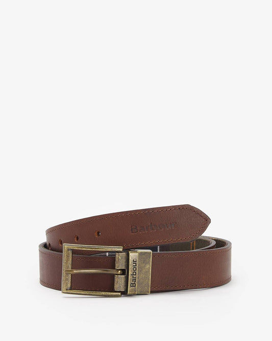 BARBOUR - MAC0364TN11 CLASSIC/TARTAN/BROWN REVERSIBLE TARTAN LEATHER BELT