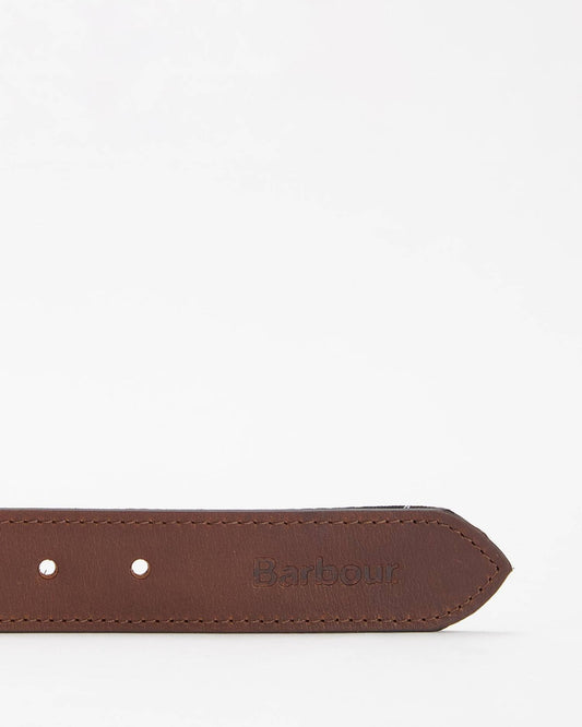 BARBOUR - MAC0364TN11 CLASSIC/TARTAN/BROWN REVERSIBLE TARTAN LEATHER BELT
