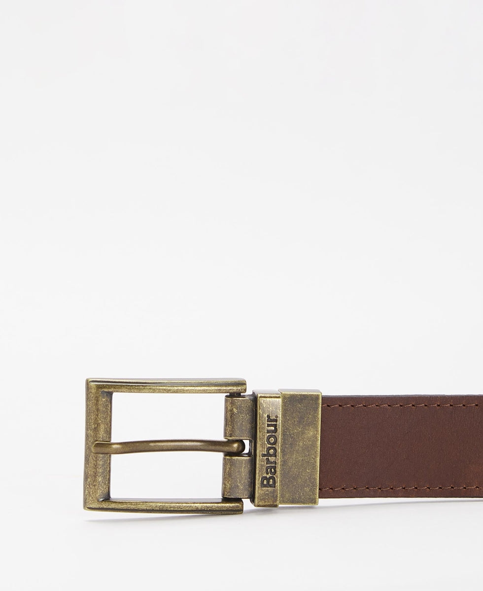 BARBOUR - MAC0364TN11 CLASSIC/TARTAN/BROWN REVERSIBLE TARTAN LEATHER BELT