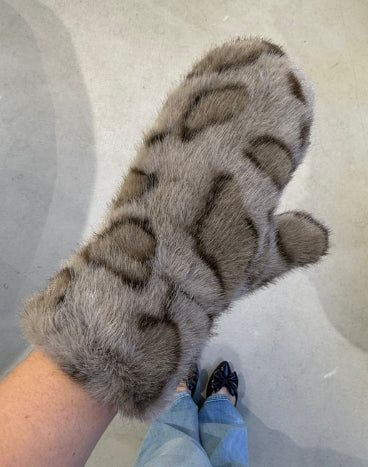 SOPHIE - wanten leo grijs faux fur