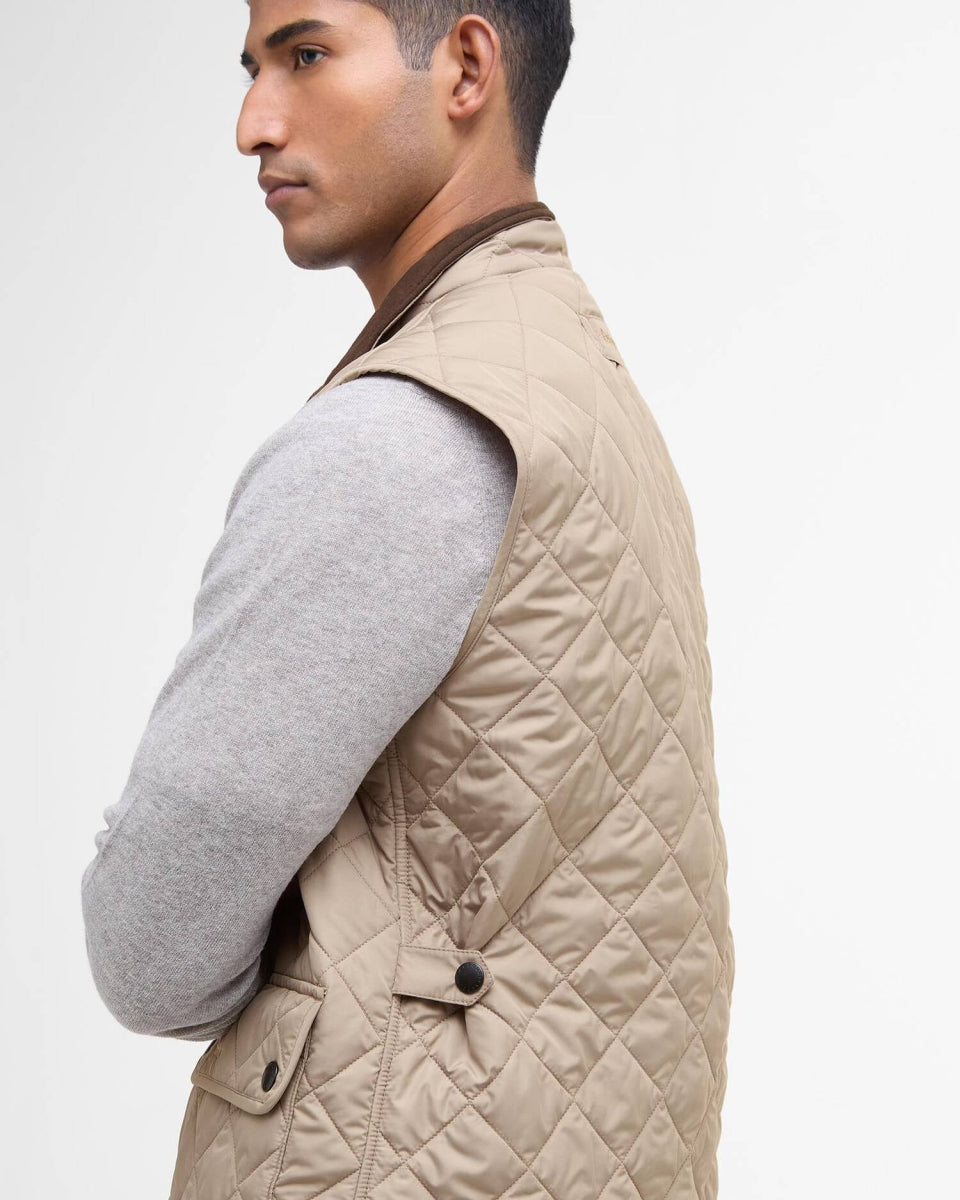 BARBOUR - MG10245ST34 WASHED STONE NEW LOWERDALE QUILTED GILET