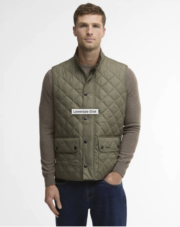BARBOUR - MGI0245 GN34 NEW LOWERDALE QUILTED GILET DUSTY OLIVE