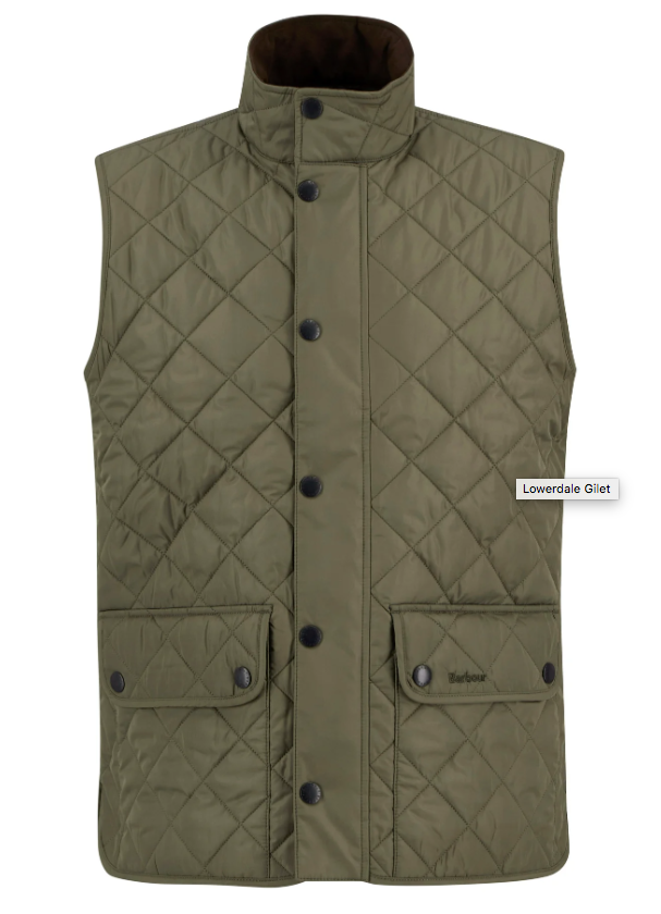 BARBOUR - MGI0245 GN34 NEW LOWERDALE QUILTED GILET DUSTY OLIVE