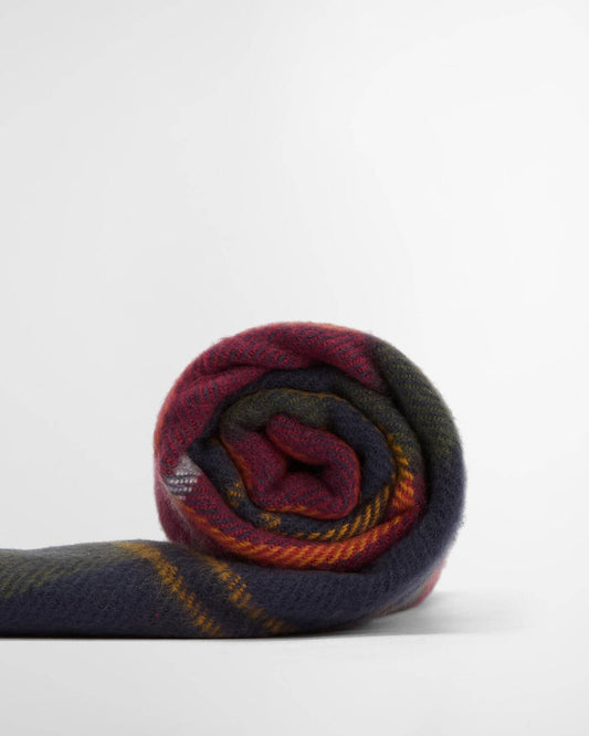 BARBOUR - MGS0079TN69 WINTERBERRY TARTAN SWINTON BEANIE & GALINGALE SCARF GIFT SET