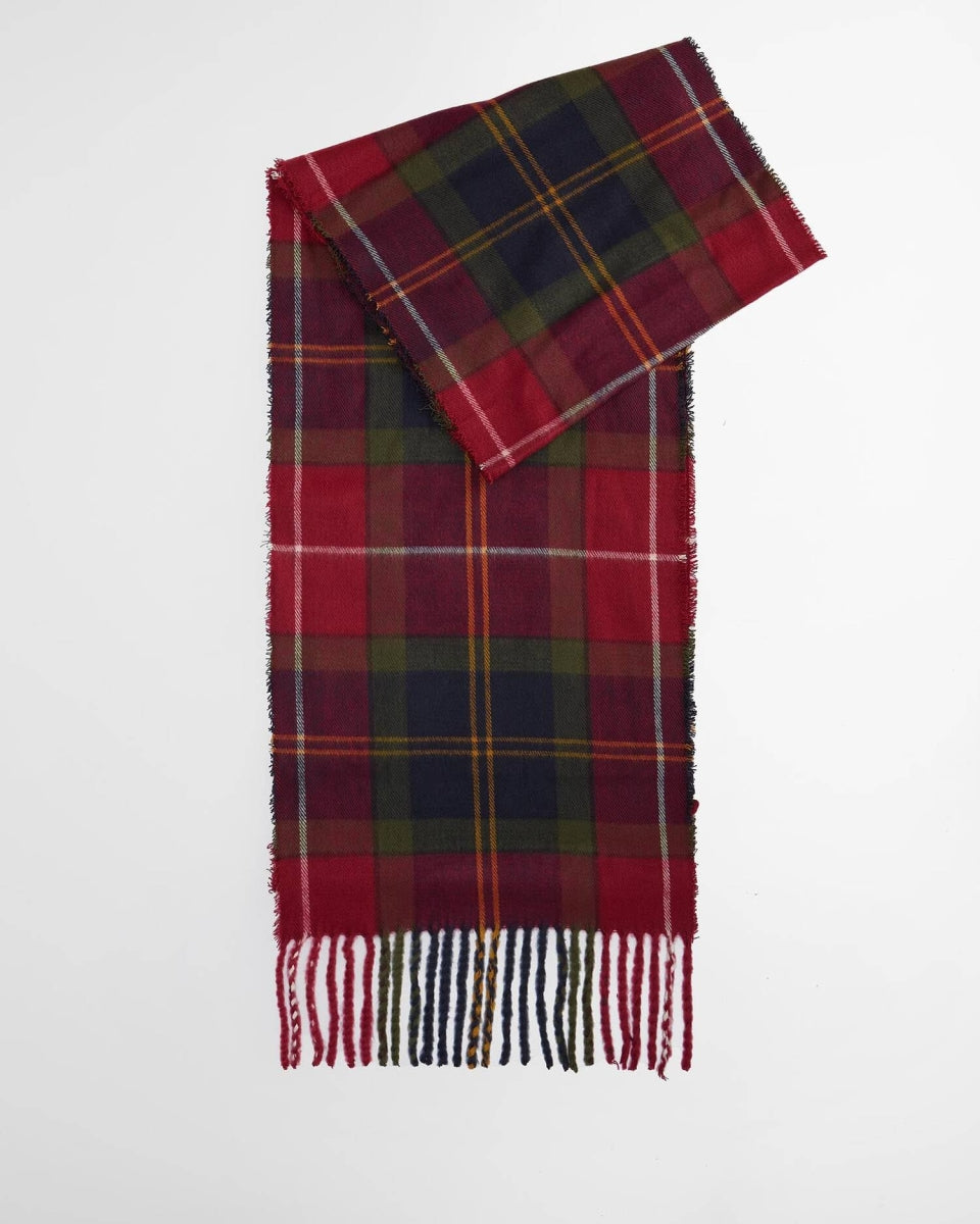 BARBOUR - MGS0079TN69 WINTERBERRY TARTAN SWINTON BEANIE & GALINGALE SCARF GIFT SET