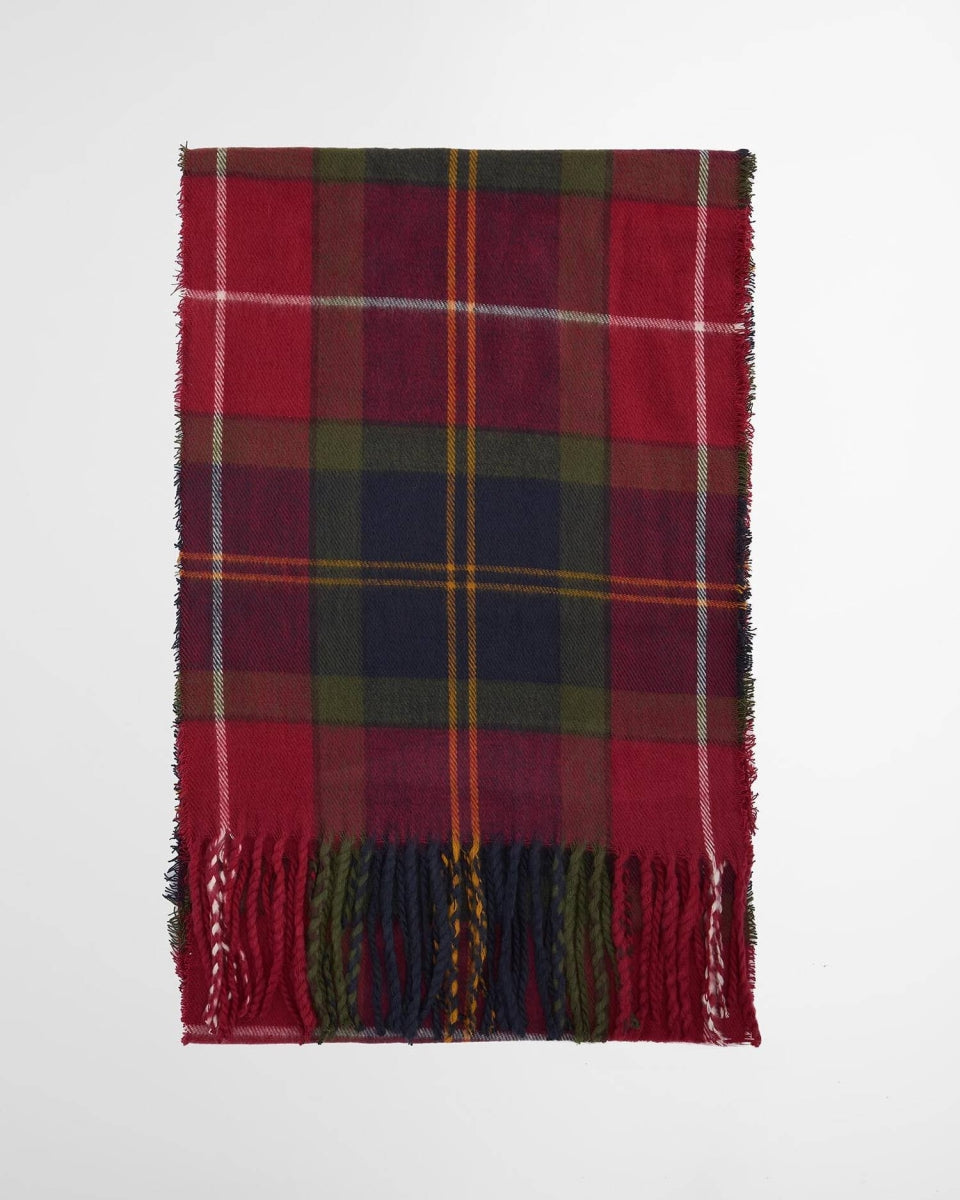 BARBOUR - MGS0079TN69 WINTERBERRY TARTAN SWINTON BEANIE & GALINGALE SCARF GIFT SET