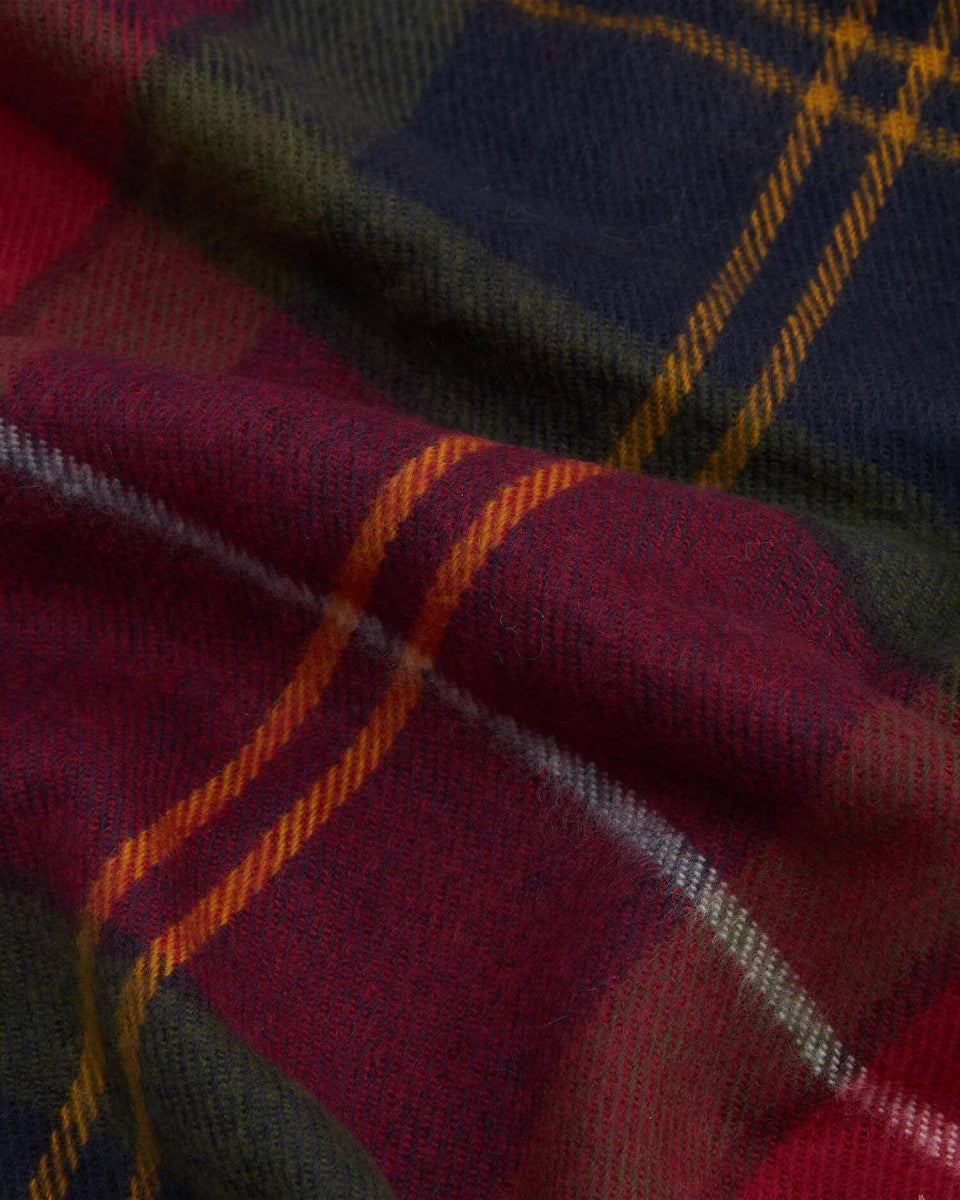 BARBOUR - MGS0079TN69 WINTERBERRY TARTAN SWINTON BEANIE & GALINGALE SCARF GIFT SET