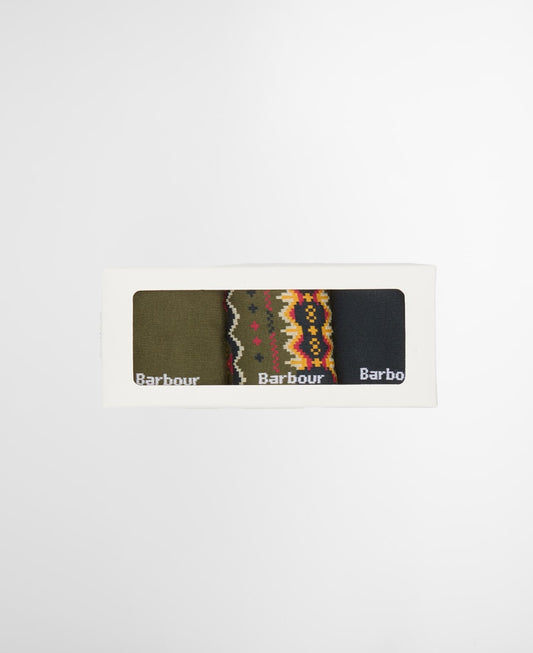 BARBOUR - MGS0099TN11 CLASSIC TARTAN CASE FAIR ISLE SOCK GIFT BOX