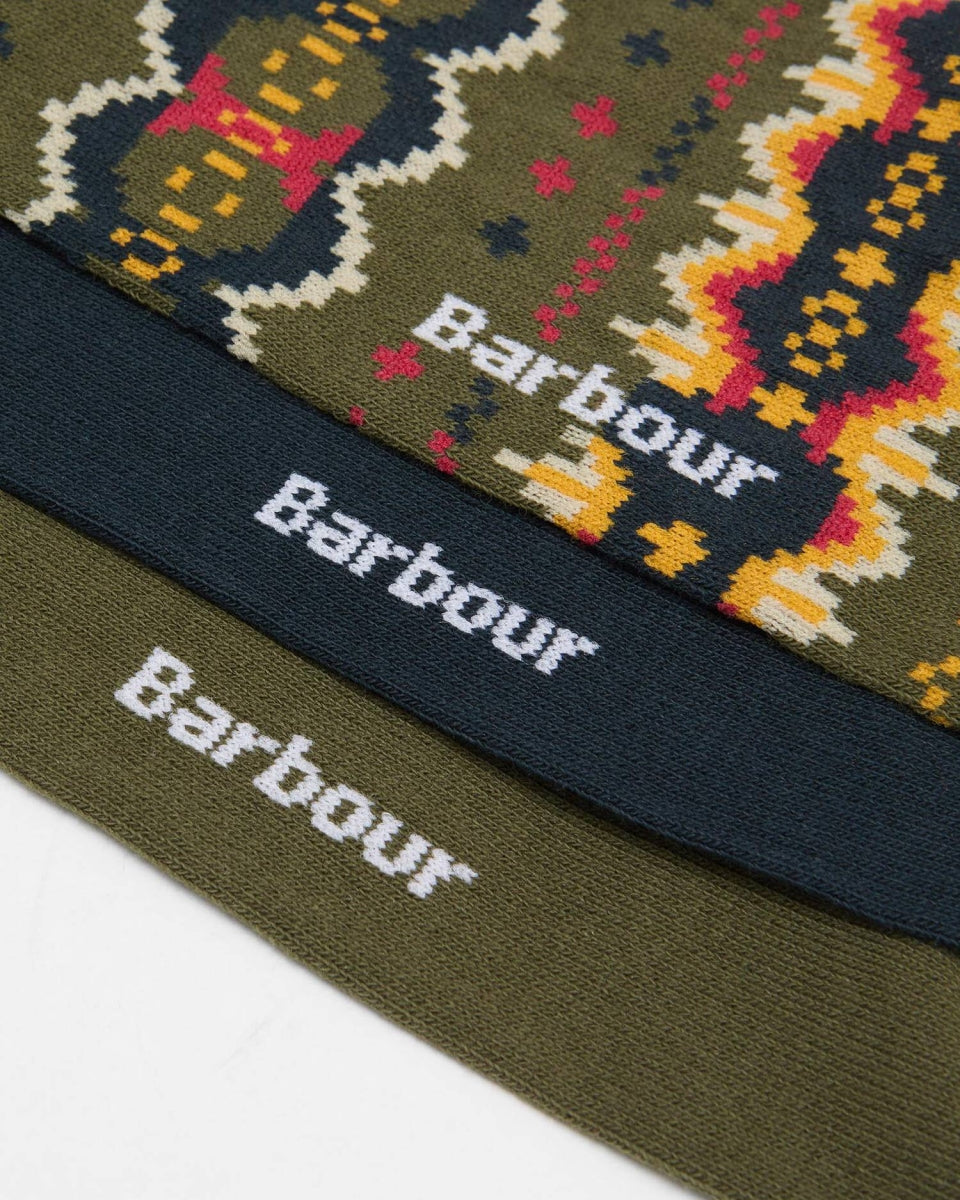 BARBOUR - MGS0099TN11 CLASSIC TARTAN CASE FAIR ISLE SOCK GIFT BOX