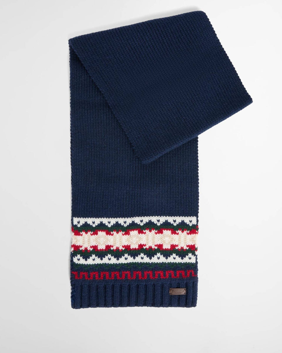 BARBOUR - MGS0108TN98 EVERGREEN KANE KNITTED BEANIE & SCARF SET