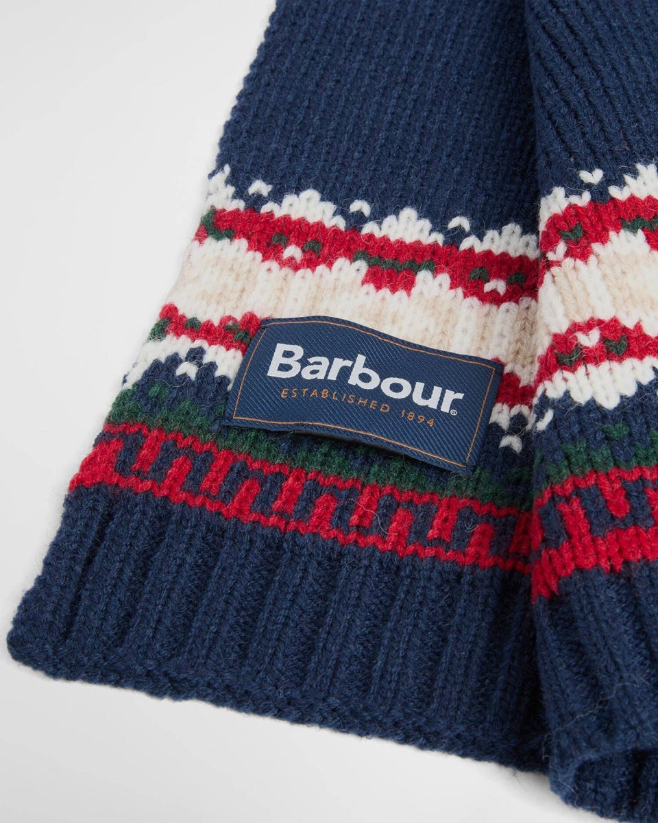 BARBOUR - MGS0108TN98 EVERGREEN KANE KNITTED BEANIE & SCARF SET