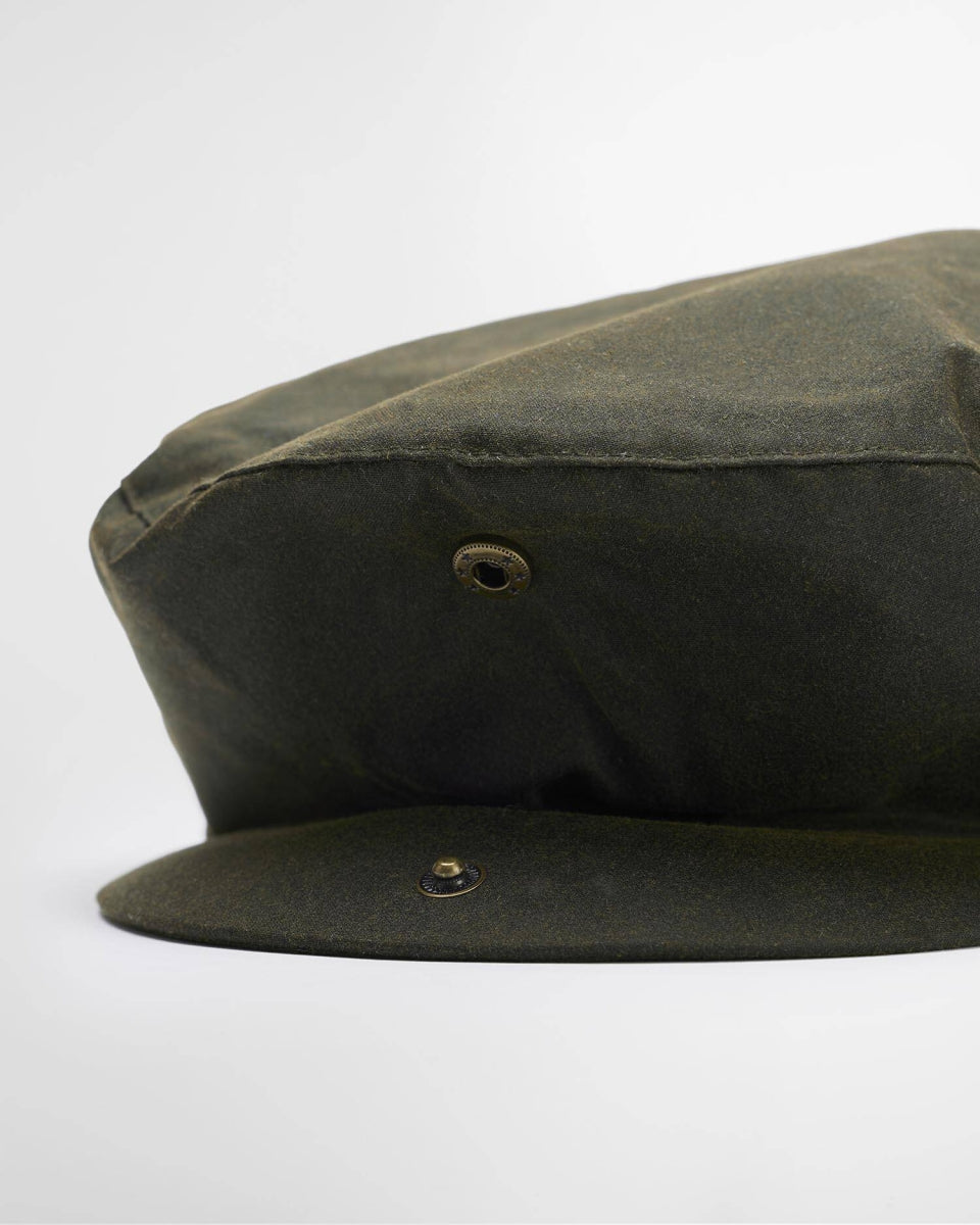 BARBOUR - MHA0003OL71 OLIVE WAX FLAT CAP