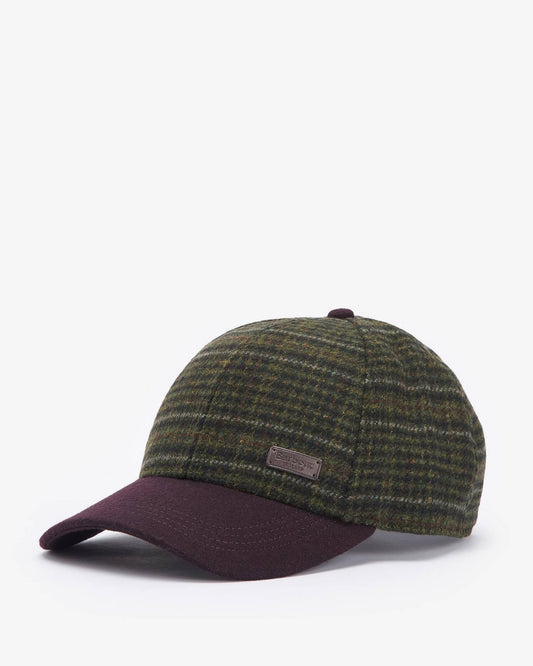 BARBOUR - MHA0867BR51 BROWN/OLIVE PLAID CLYDE CAP