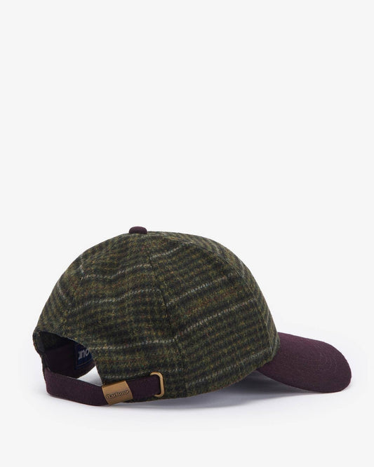BARBOUR - MHA0867BR51 BROWN/OLIVE PLAID CLYDE CAP
