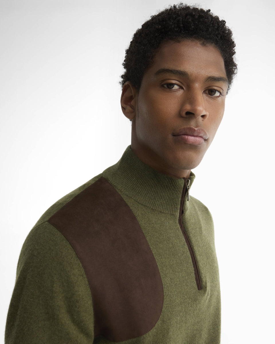 BARBOUR - MKN 1759GN13 WHITHWORTH HALF ZIP SWEATER SAGE