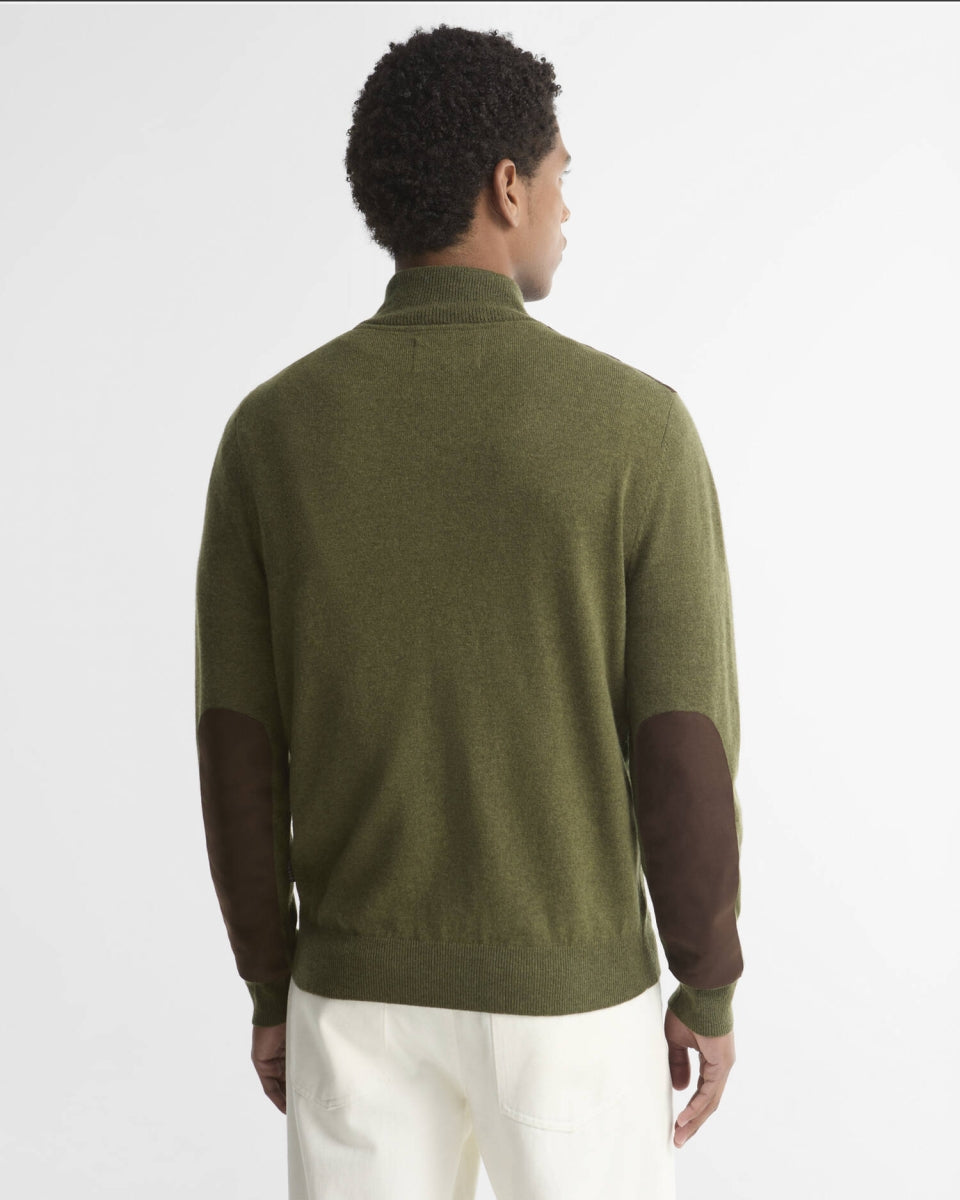 BARBOUR - MKN 1759GN13 WHITHWORTH HALF ZIP SWEATER SAGE