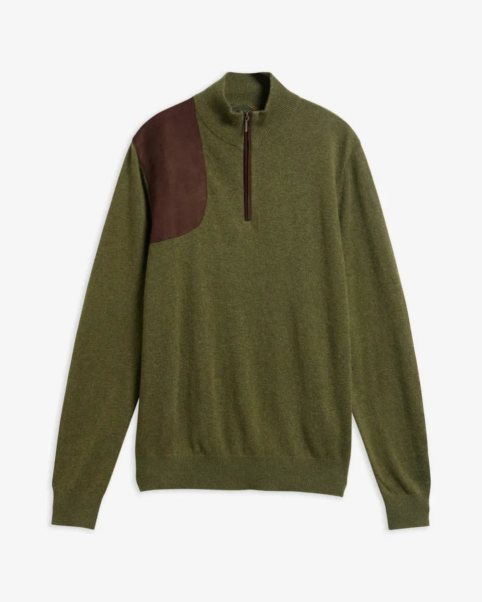 BARBOUR - MKN 1759GN13 WHITHWORTH HALF ZIP SWEATER SAGE
