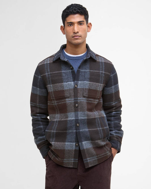 BARBOUR - MOS0400TN38 CHAPTER TAILORED CHECK OVERSHIRT MIDNIGHT OAK TARTAN