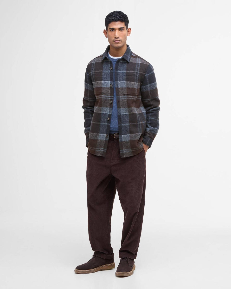 BARBOUR - MOS0400TN38 CHAPTER TAILORED CHECK OVERSHIRT MIDNIGHT OAK TARTAN