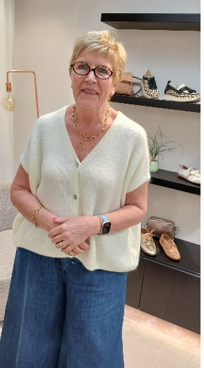 MORGENFRISK - MOUWLOZE CARDIGAN GEEL