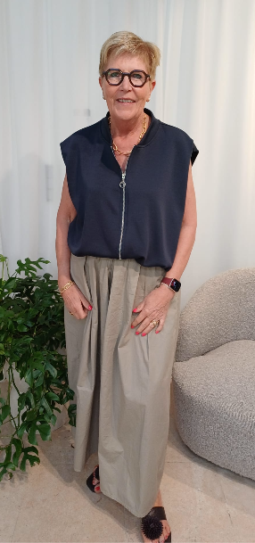 MORGENFRISK - MOUWLOZE VEST RITS BLAUW ONE SIZE