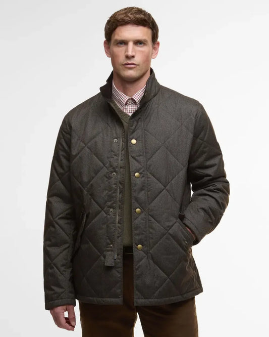 BARBOUR - MQU1878OL72 WINTER SHOVELER QUILTED JACKET DARK OLIVE