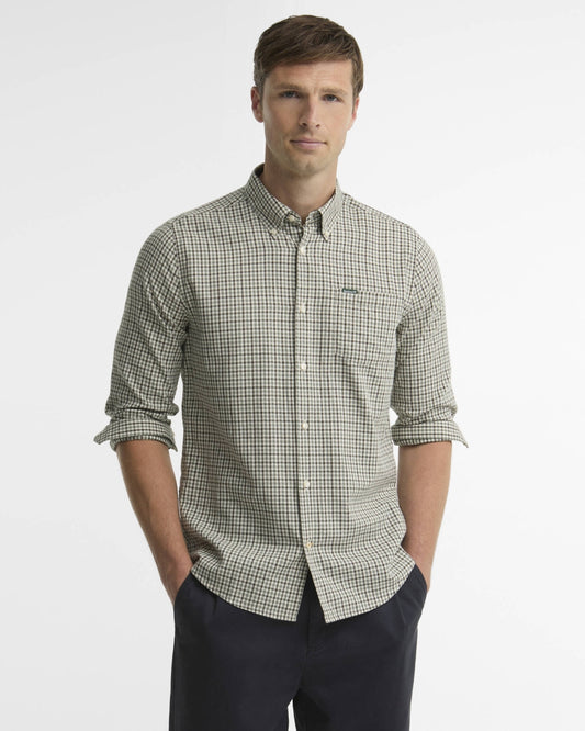 BARBOUR - MSH5027OL51 PADSHAW TAILORED GINGHAM SHIRT OLIVE