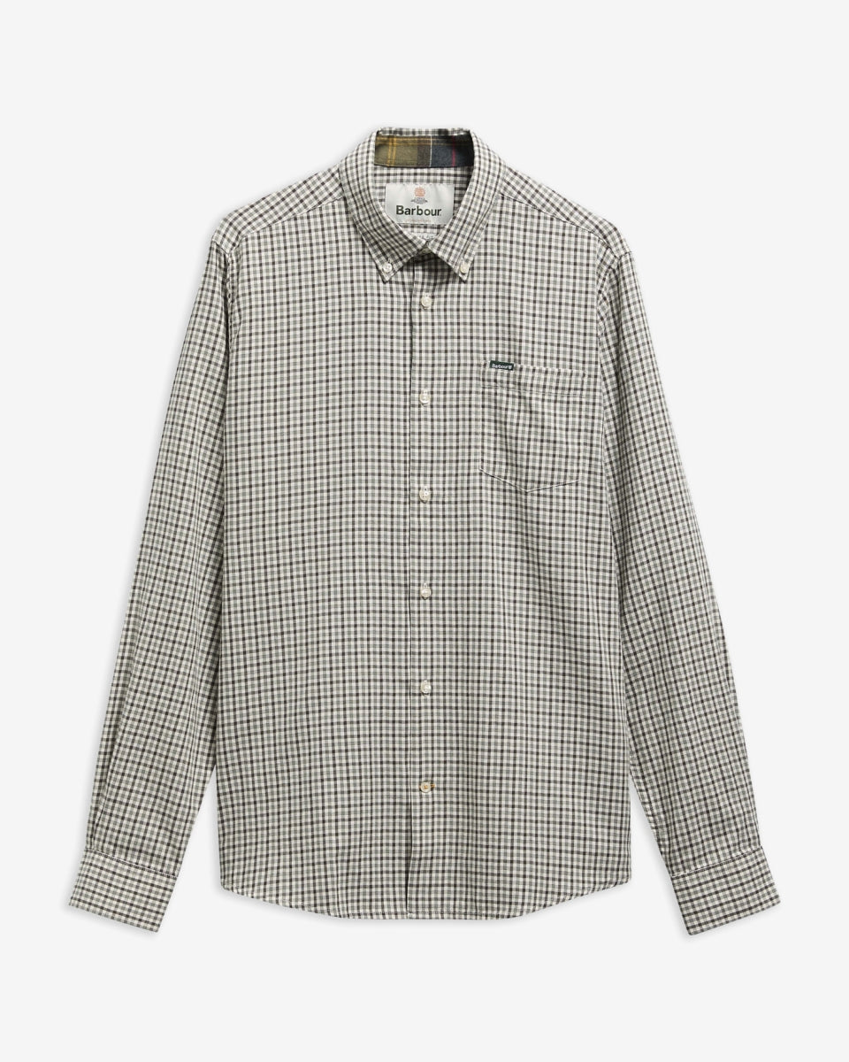 BARBOUR - MSH5027OL51 PADSHAW TAILORED GINGHAM SHIRT OLIVE