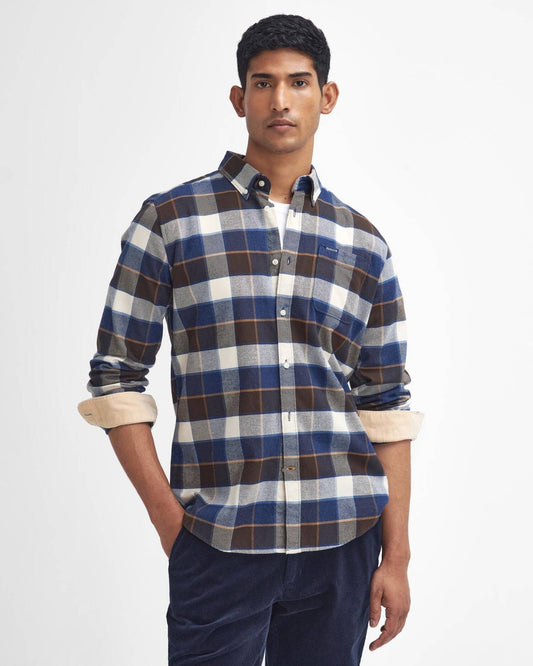 BARBOUR - MSH5057BE11 VALLEY TAILORED CHECKED SHIRT ECRU