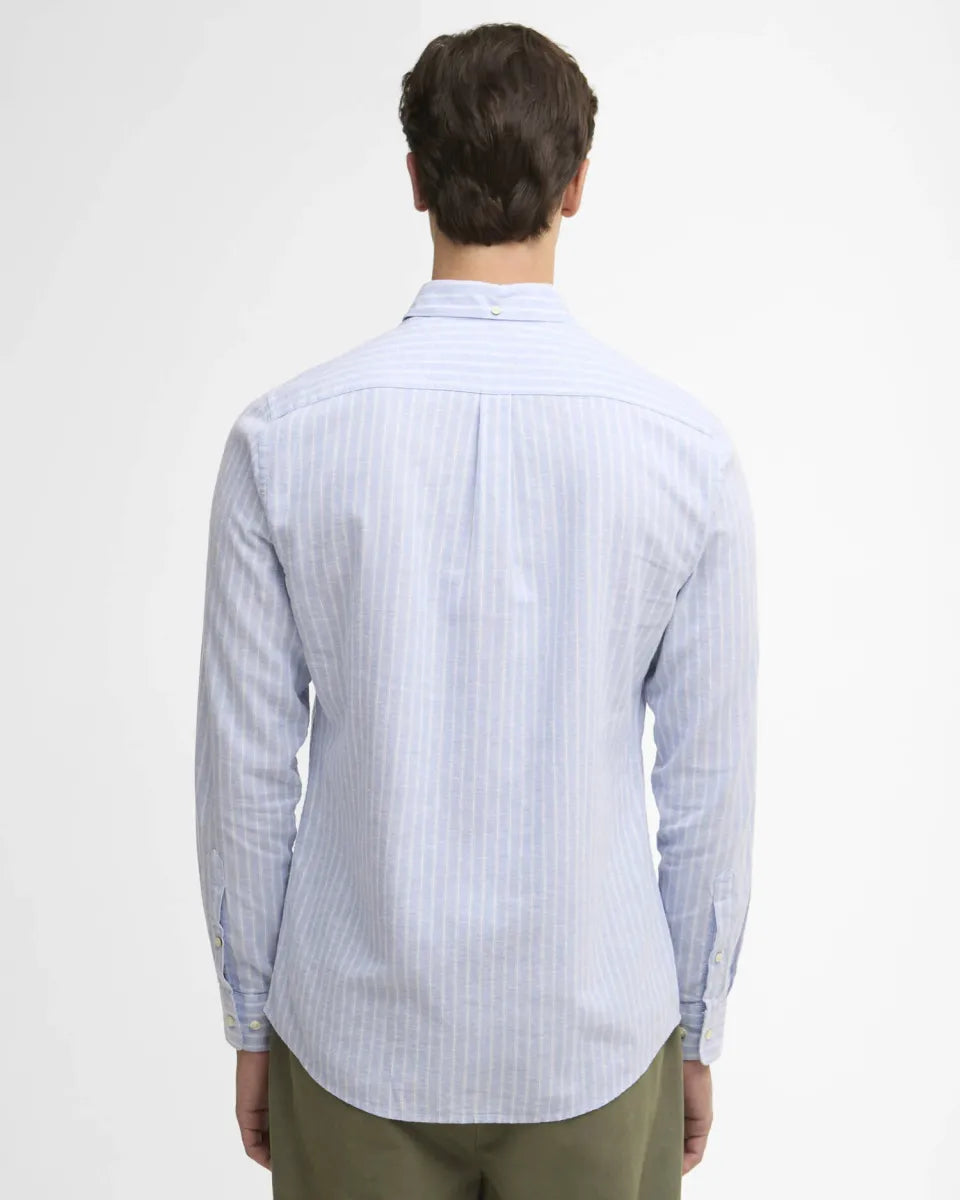 BARBOUR - MSH5710BL33 NELSON STRIPED SIRT BLUE