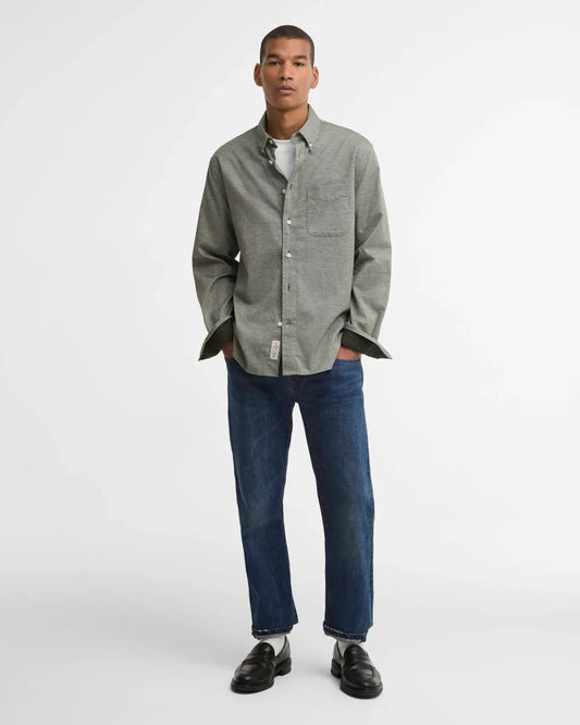 BARBOUR - MSH5824GN93 NEVIS AUTHENTIC TEXTURED SHIRT FOREST