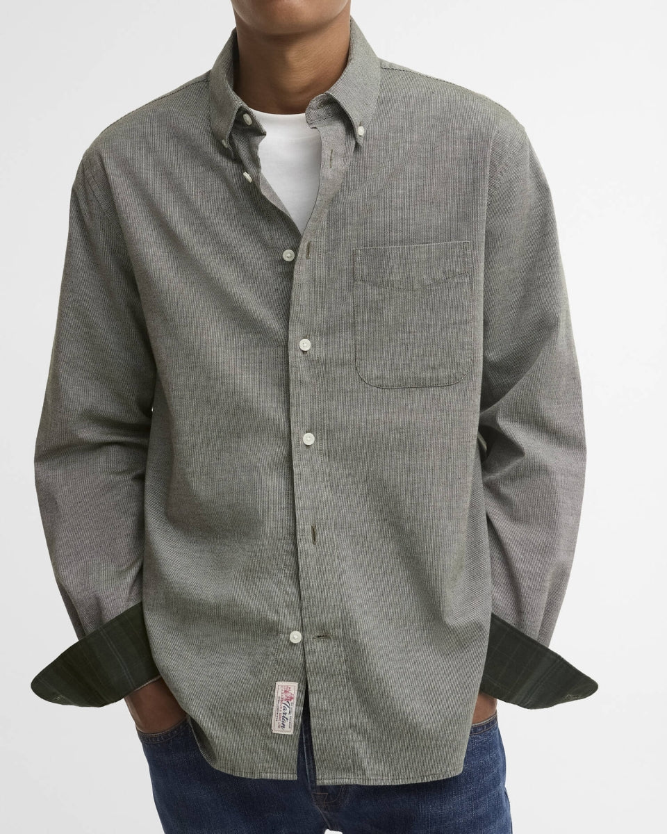 BARBOUR - MSH5824GN93 NEVIS AUTHENTIC TEXTURED SHIRT FOREST