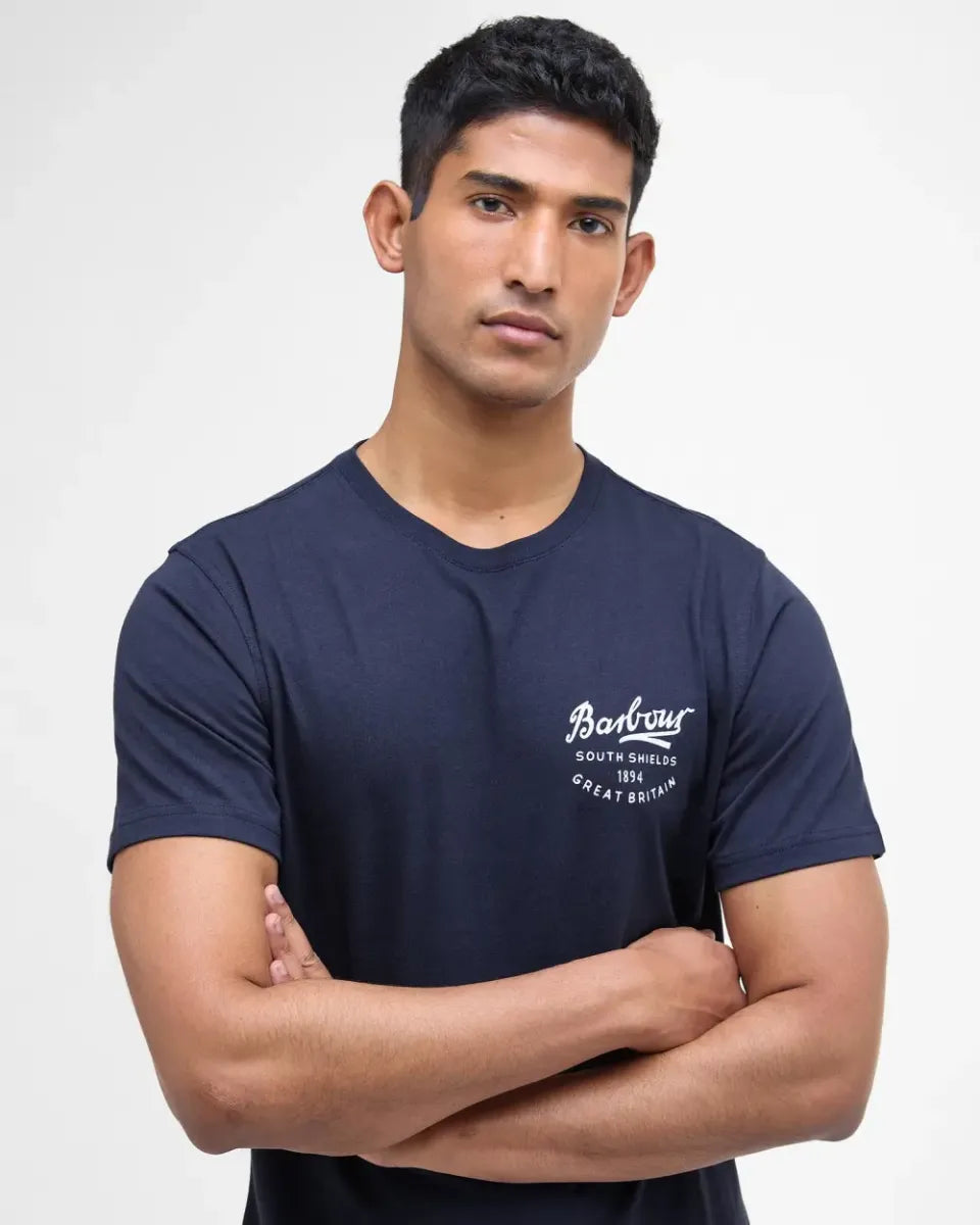 BARBOUR - MTS1347NY91 SCRIPT GRAPHIC T-SHIRT NAVY