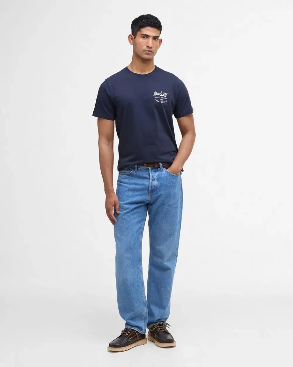 BARBOUR - MTS1347NY91 SCRIPT GRAPHIC T-SHIRT NAVY