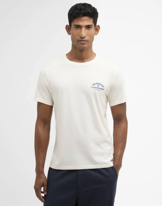 BARBOUR - MTS1441WH32 LOGO TSHIRT WHISPER WHITE