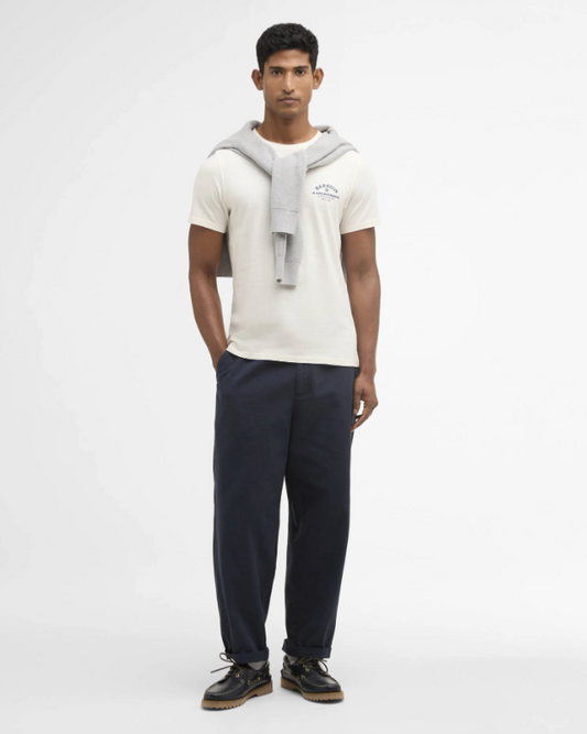 BARBOUR - MTS1441WH32 LOGO TSHIRT WHISPER WHITE