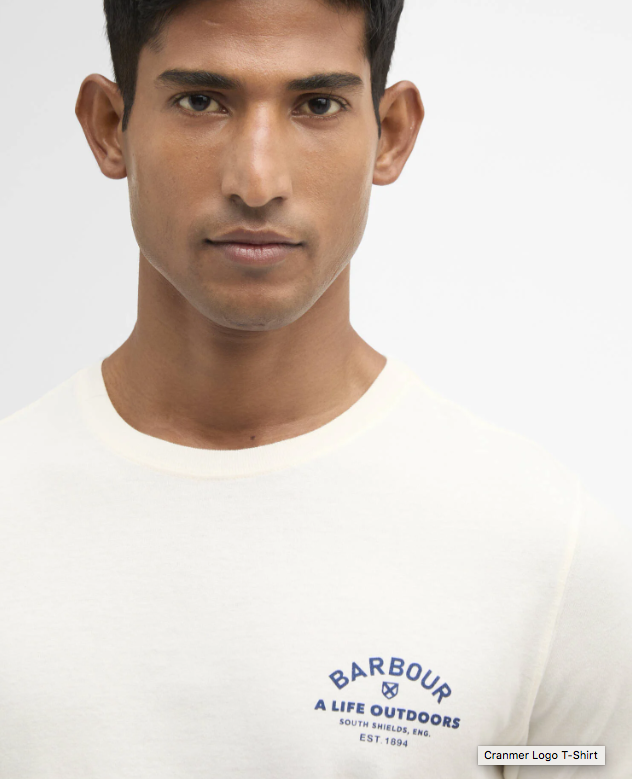 BARBOUR - MTS1441WH32 LOGO TSHIRT WHISPER WHITE