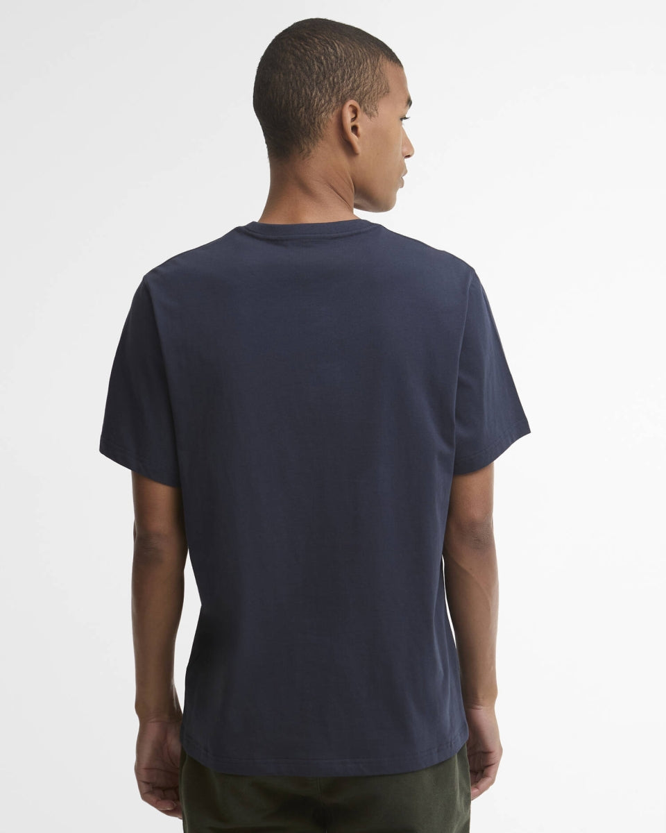 BARBOUR - MTS1655NY91 TARTAN CREST TEE NAVY