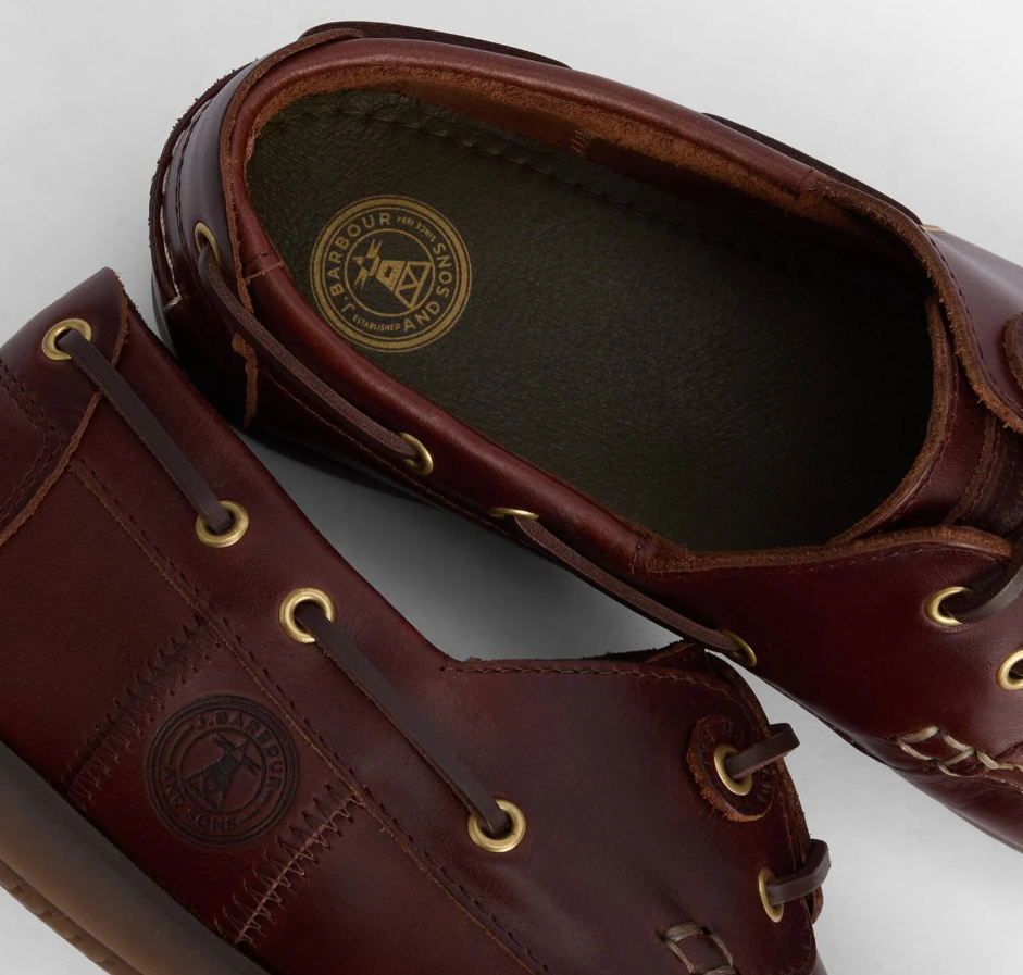 BARBOUR - MFO0684BR76 MAHOGANY WAKE BOAT SHOE