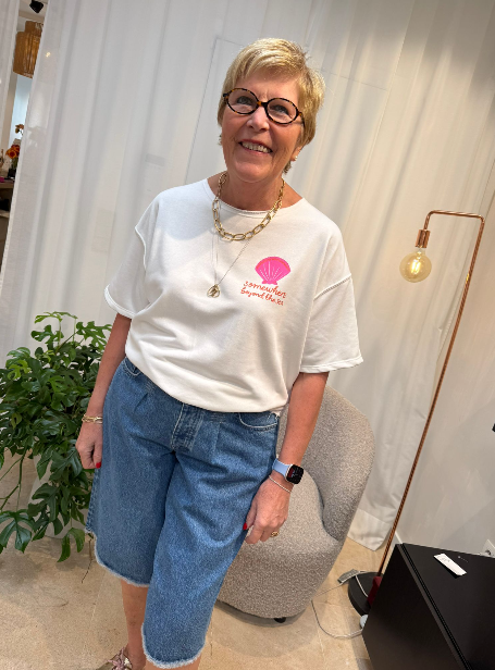 MORGENFRISK - T-SHIRT SCHELP WIT