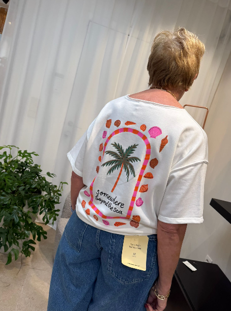 MORGENFRISK - T-SHIRT SCHELP WIT