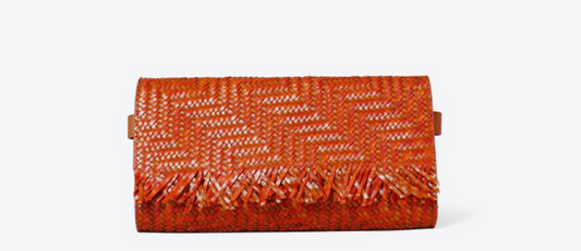 ALLAN K - VALENTINA ZIGZAG FRINGES TANGERINE